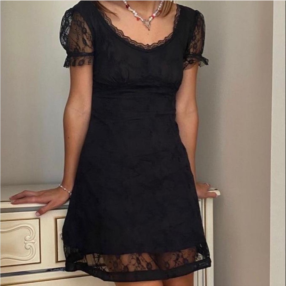 Royal bones black lacey dress